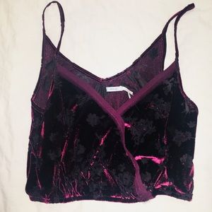 UO Velvet crop top, like new!!